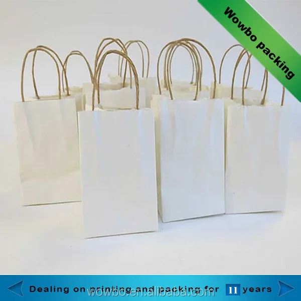 christmas paper gift brown repulpable white kraft paper bag