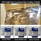 100% Solids Clear Coat Epoxy Floor Coating 3 Gal kit