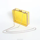 Women Cute Clear Makeup Box Messenger Crossbody Purse Bag Transparent Acrylic Clutch Evening Shoulder Handbag