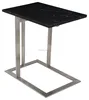 end table with stainless base and granite top, for apartment living room