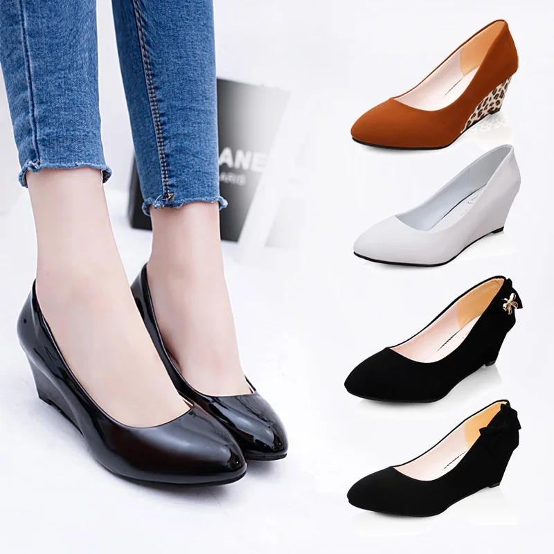 ladies wedge dress shoes