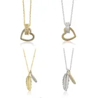 Xuping promotion heart/leaf shape pendant personality fashion alloy gold plated men pendant necklace jewelry wholesale