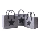 Pictures star printing non woven shopping bag handmade felt folding bag