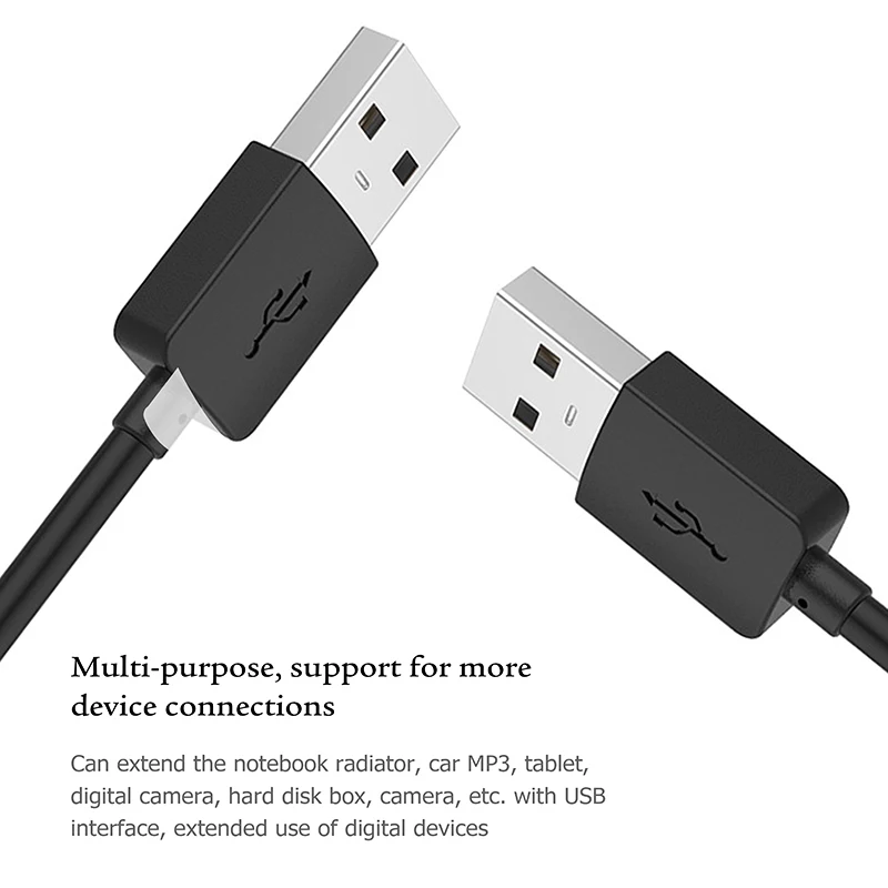 USB to USB Cable Type A Male to Male USB 3.0 2.0 Extension Cable for Radiator Hard Disk Webcam - ANKUX.COM