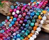 Natural GemStone Colorful Fire faceted Agate Round Loose beads for jewelry bracelet necklace making