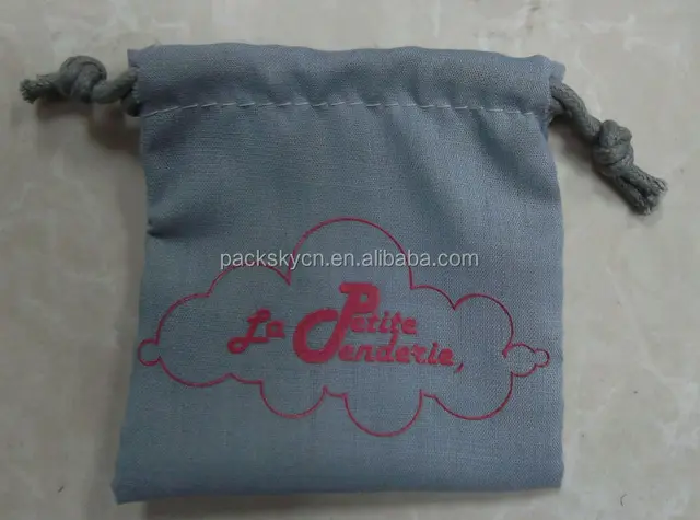 pink recycled cotton gift bag with logo