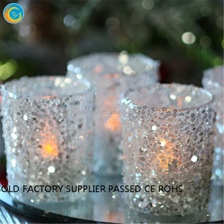 star shape design crystal tea light candle holder for wedding