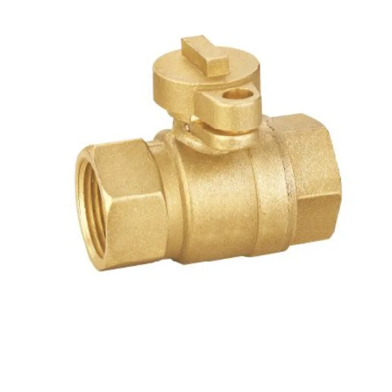 Lockable all brass copper ball valve angle type