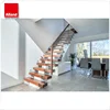 Simple modern stairs straight new model staircase wood staircase interior residential straight stair