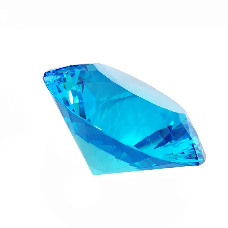 wholesale 80mm aquamarine crystal glass diamond