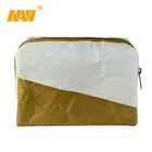 new design two color zipper tyvek paper makeup bag cosmetic bag