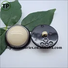 ABS plastic three parts combined button with white pearl button for coat