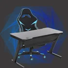 Z shape PC gaming wooden desktop office desk computer table