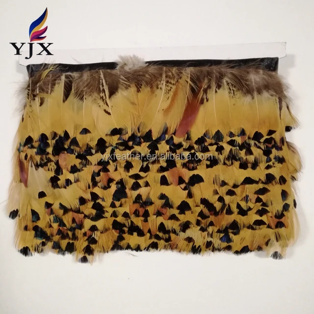 wholesale cheap ringneck pheasant feather trimming for dress