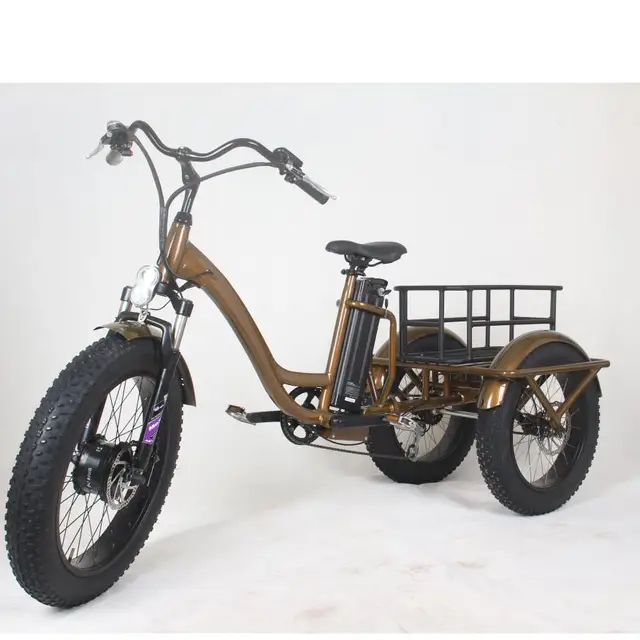 2017 new model 48v 500w fat tire electric tricycle, best 3 wheels electric bicycle with TUV certificate