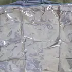 Common transparent PVC and 80g navy blue non-woven plastic bedding bags , zipper