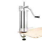 3 liter Vertical SS Italian Sausage Stuffer Maker Machine Manual Meat Filler for Home & Commercial Use