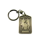 Factory direct sales metal Club member key chain charm parts