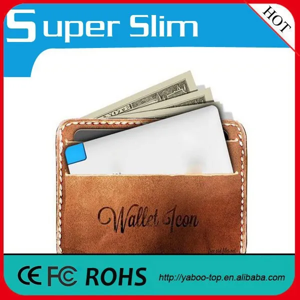 credit card sized power bank wallet power bank 2500mah portable