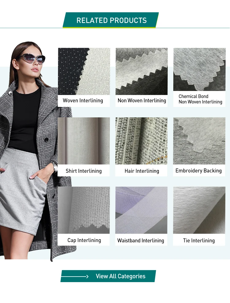 Chinese Factory Top Quality Horse Hair Tail Interlining Fabric For Suits And Coats Manufacturer For Sale