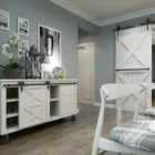 Tv Door Panel Small Cabinet Sliding Wood Panel With Hardware Kit Mini Barn Door For Kitchen And TV Stand