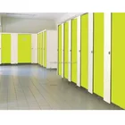 Wholesale customized public toilet plate door partition with stainless steel hardware