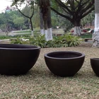Jar Factory Sales Waterproof Light Weight White Round Bowl Outdoor Artificial Pottery Jar For Plant