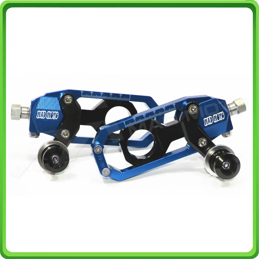 Motorcycle Chain Tensioner Adjuster with bobbins kit for Yamaha FZ1 2006 2007 2008 2009 2010 2011 2012 2013 2014 2015 Blue&Black (5)