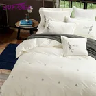 Hotel Polyester Fabric with Luxury quality bedsheets 4pcs bedding set
