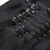 Yotchoi Beauty Natural Color 100% Brazilian Virgin Hair Extension Straight Clips in Human Hair