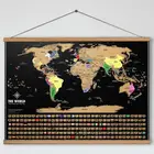Scratch Off Map Of The World,Black & Gold World Travel Tracker Map ,travel poster