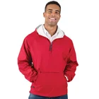 Custom logo 100% nylon pullover waterproof red jacket mens