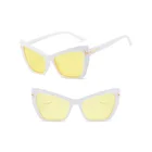 China Wholesale Plastic Frame Custom Own Logo Big Size Cat Eye Sunglasses