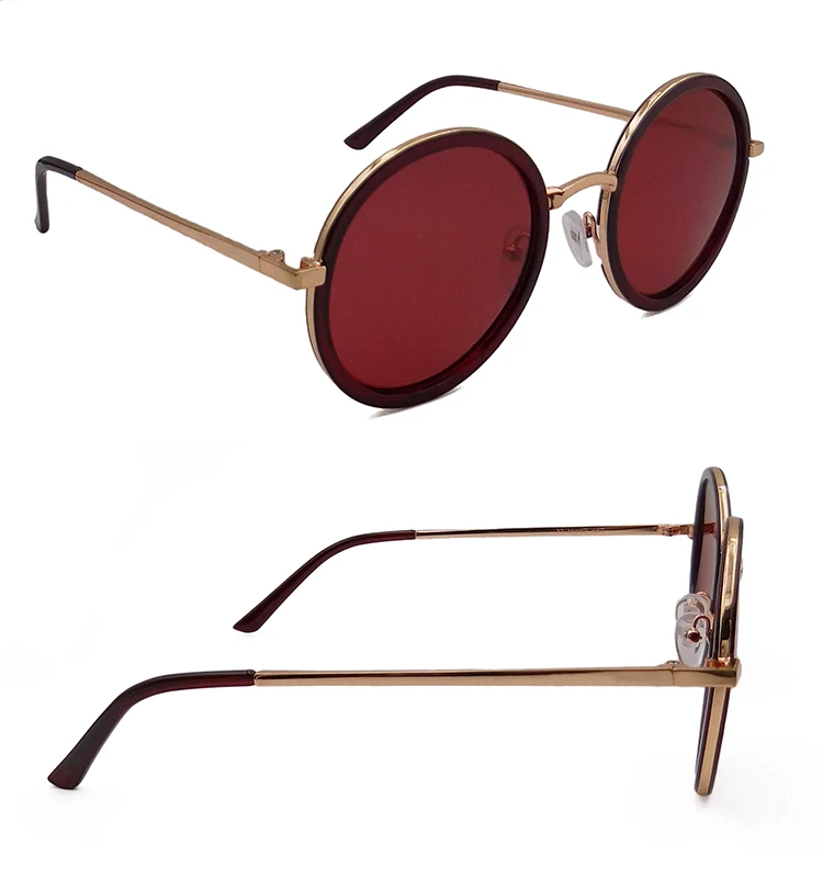 EUGENIA Small Round China Wholesale Retro Vintage Brand Metal Oval Latest Design Sunglasses