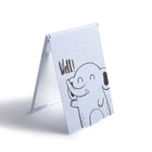 Wholesale fashion women's small plastic double-sided folding pocket mirror