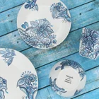 European exquisite hand made ceramic tableware set bulk dinner plates 11 inch round plate dinner plates