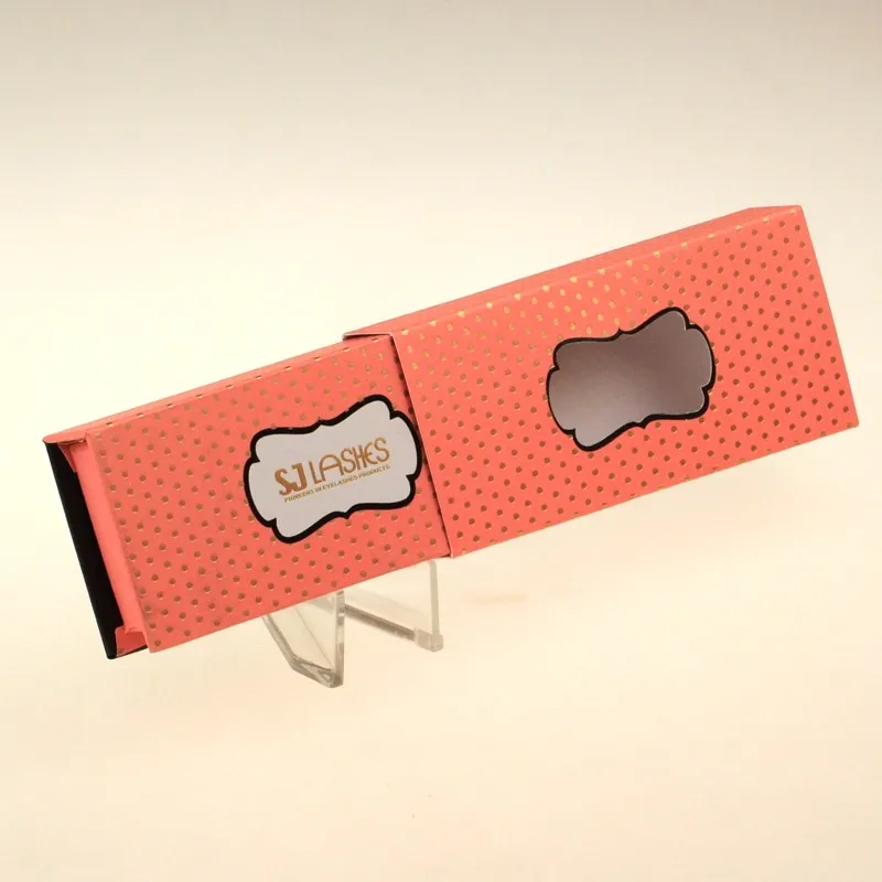 Girly Lash Packaging with Latex Free Eyelash Glue Rose Golden Case Mirror Glitter Lash Paper Customizable Own Logo Branding