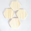 New Customized hexagon wooden Discs fan-shaped Wood Pieces Ornaments Embellishment DIY Hand Crafts Decorations