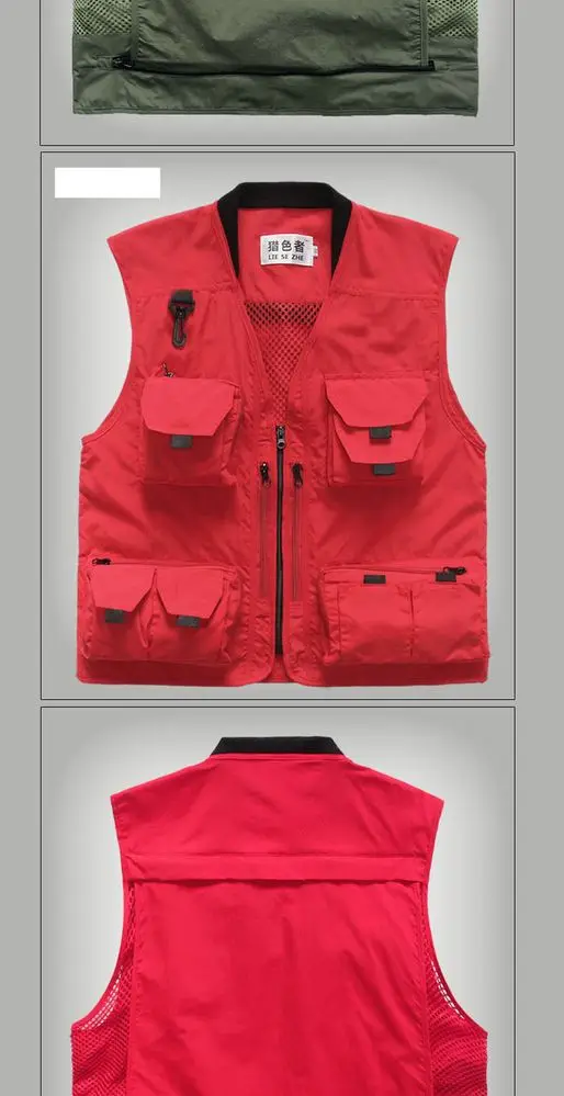 New Summer Men's Double-layer Mesh Casual Breathable Vests Quick-drying Outdoor Sports Clothes Male Casual Waistcoat for Hunting