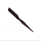 Wholesale Small MOQ Deep Color Wood Hair Brush Salon Hair Dressing Styling Small Wide Wood Comb Sharp Tail Comb