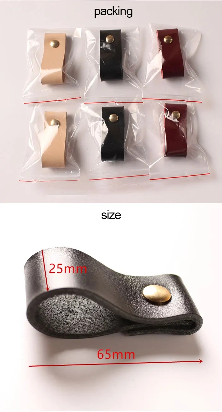 Cabinet Handle Soft PU Leather Dresser Drawer Door Knobs Pull Handle Furniture Hardware Dresser Knobs Furniture Knob   VT-01.141
