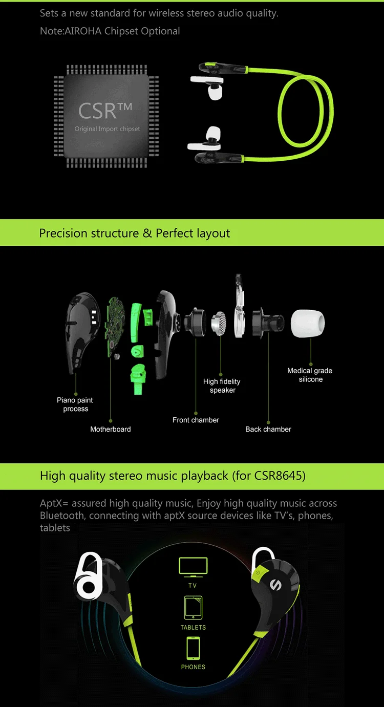 Patented design Sweat-proof Sport BT Headphone with Accept/Finish/Reject/Transfer Call, call waiting, recall, sound off - ANKUX.COM