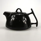 16 OZ Black Color Ceramic Stoneware Coffee Tea Pot And Tea pot Set, Original Chinese Teapot