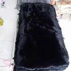 Wholesale cheap price plush black rex rabbit blanket for sale