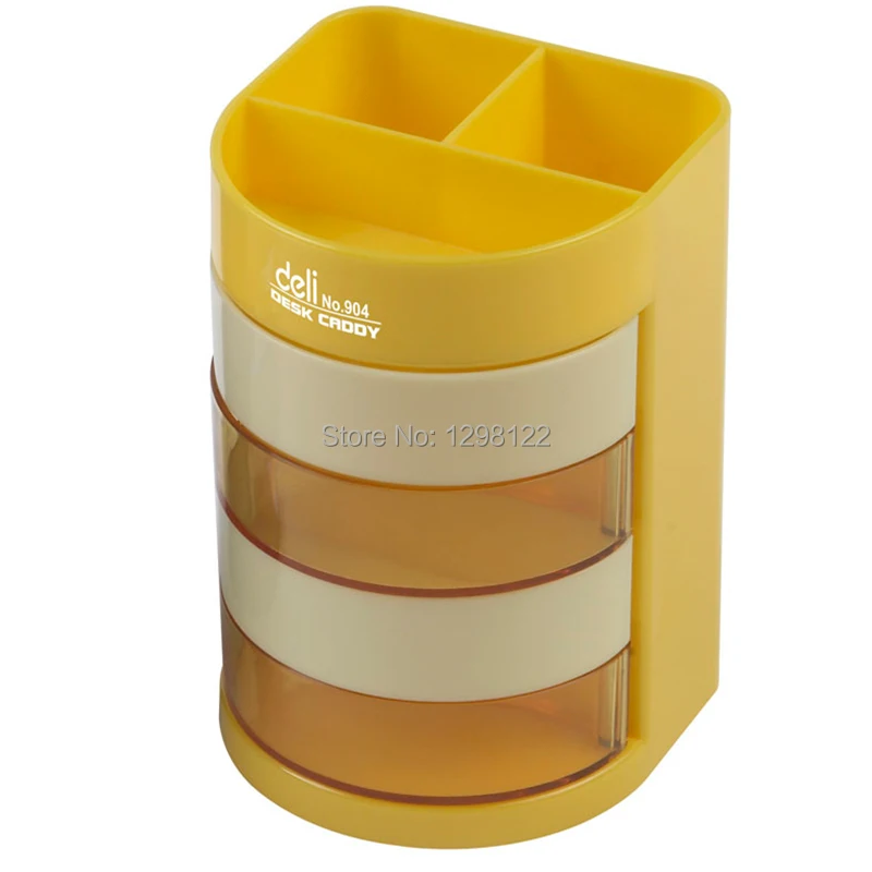 Deli 904 pen holder office color multifunction office stationery pen insert color random fashion Desktop Storage