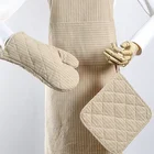 Kitchen Oven Set Oven Mitt Set Striped Kitchen Oven Mitt Best Custom Cotton Apron And Oven Gloves Set