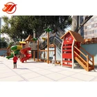 Manufacturing park outdoor preschool playground wooden equipment for kids