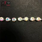 Metal Crystal Metal Cup Strass Chain AB Crystal Rhinestone Trim Chain For Wedding Dresses