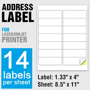 adhesive return address label sticker sheet for carton shipping