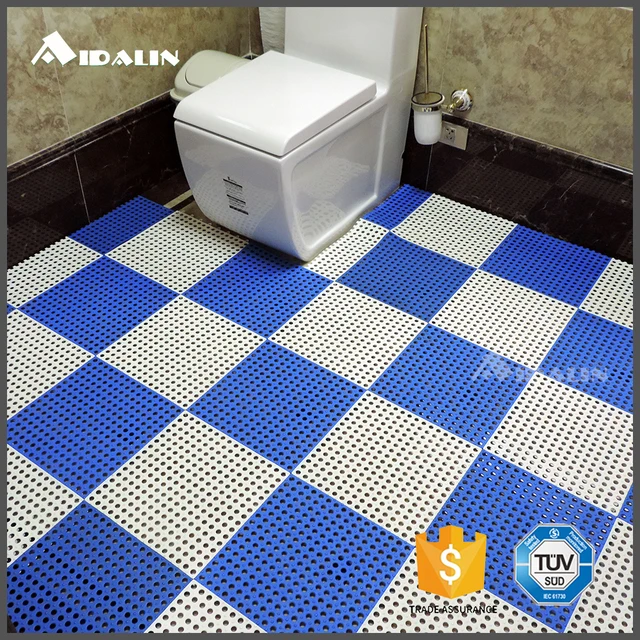 durable sky blue anti slip pvc plastic bathroom bath and floor mat